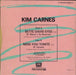 Kim Carnes Bette Davis Eyes French 7" vinyl single (7 inch record / 45)