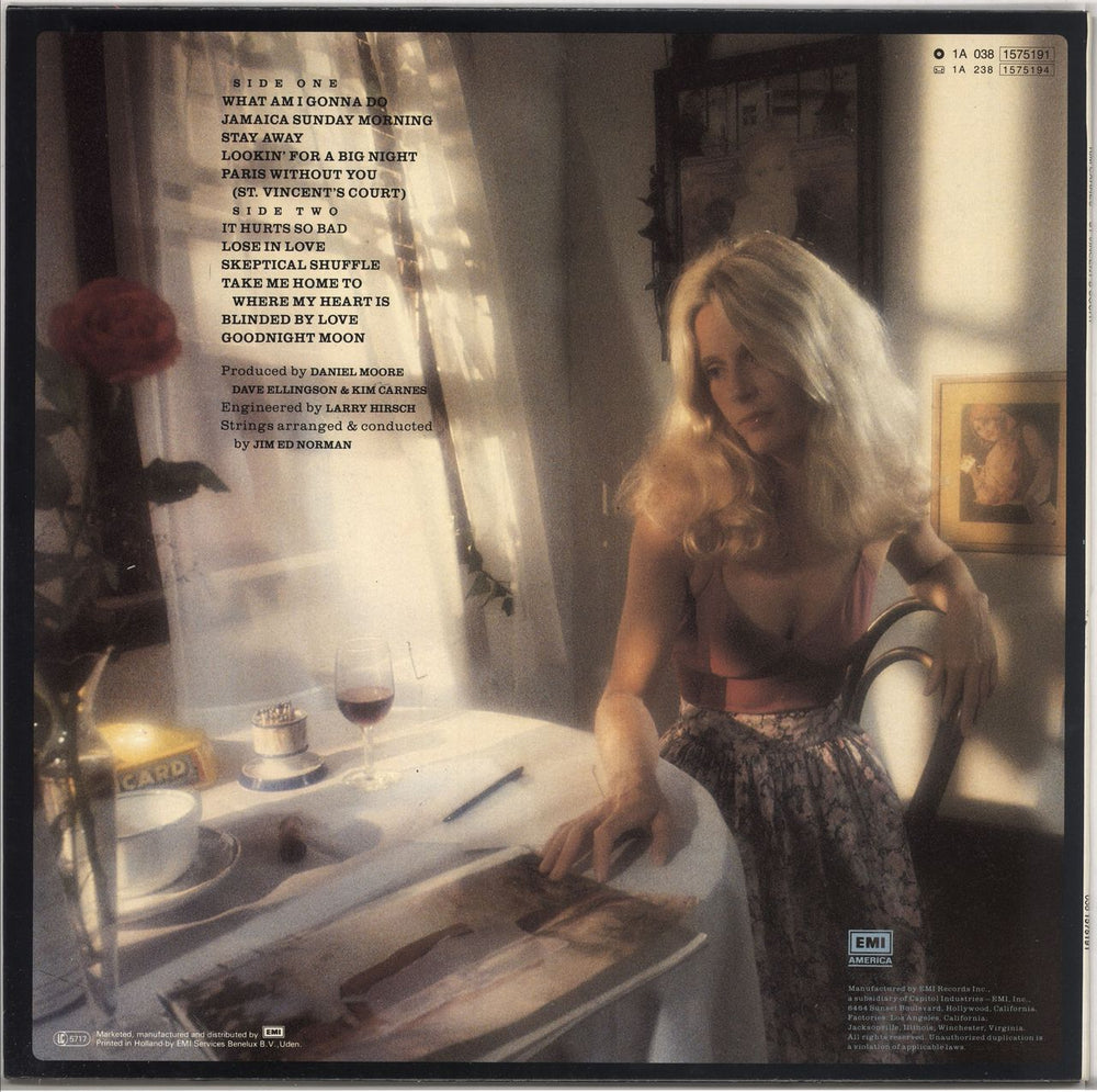 Kim Carnes St Vincent's Court UK vinyl LP album (LP record)