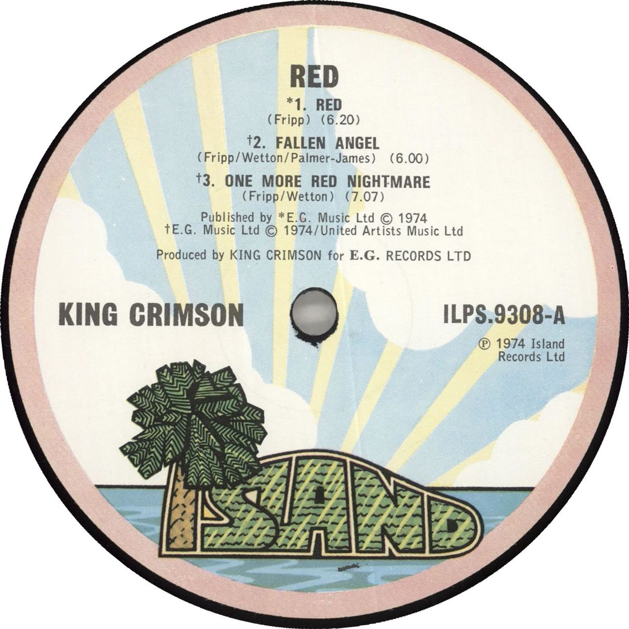 King Crimson Red - 1st UK Vinyl LP