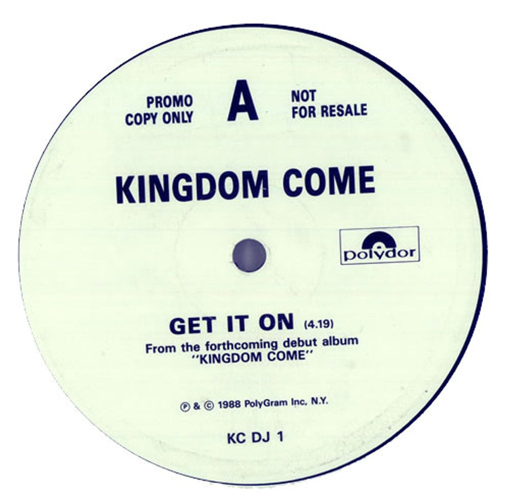 Kingdom Come (80s) Get It On US Promo 12" vinyl single (12 inch record / Maxi-single) KCDJ1