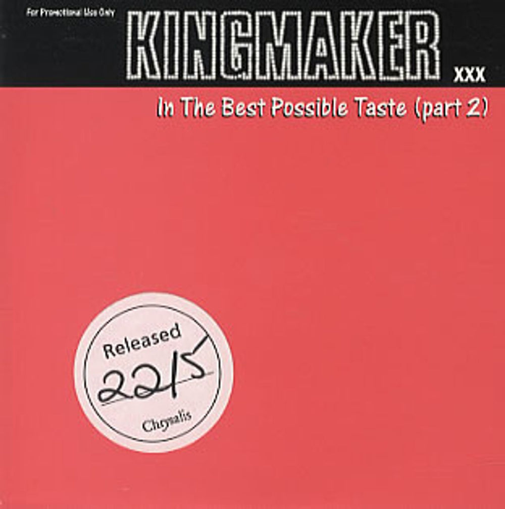 Kingmaker In The Best Possible Taste - Unfinished P/s UK Promo CD single (CD5 / 5") CDSCORCHDJ12