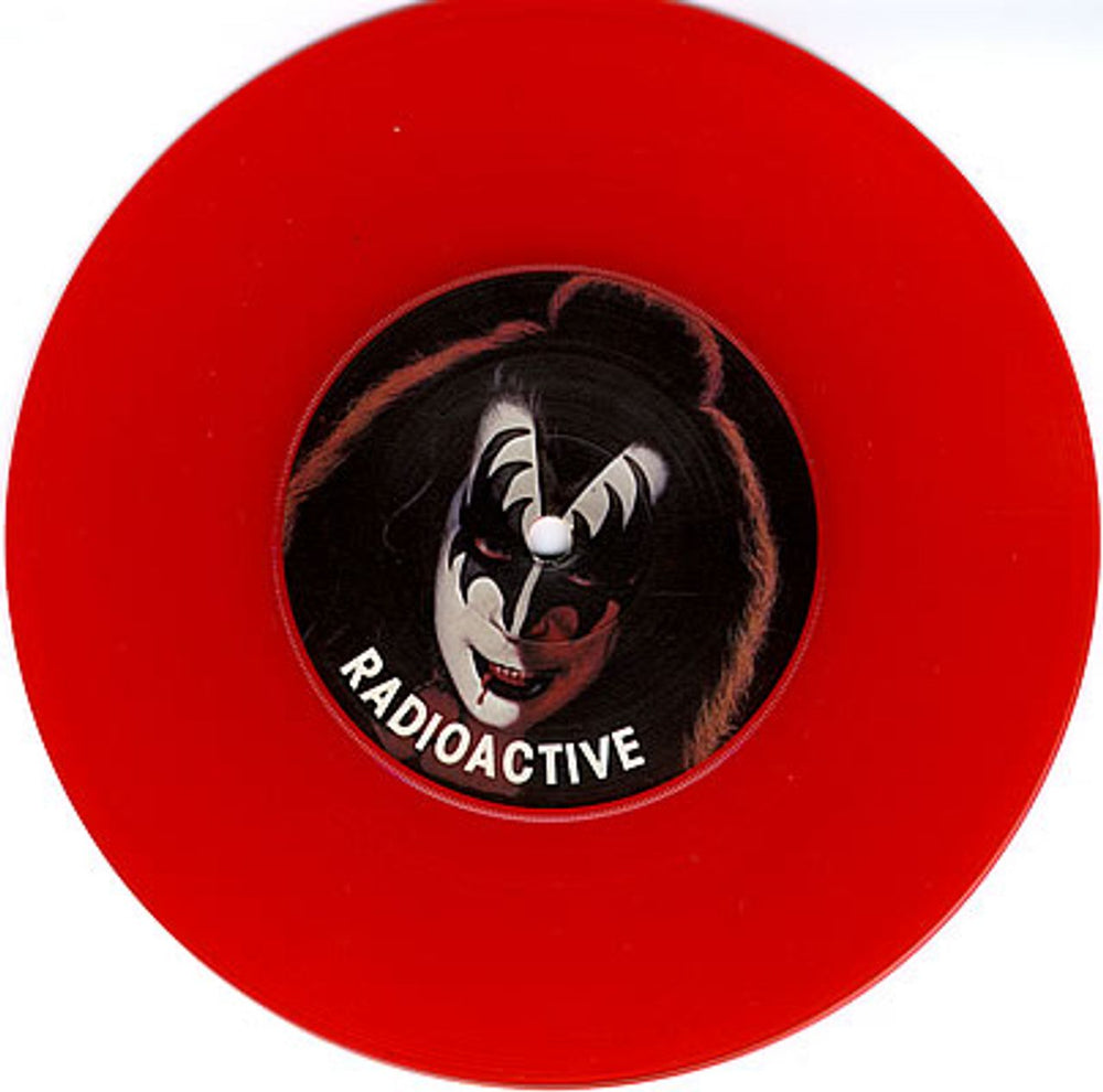 Kiss Radioactive - Red Vinyl + P/S UK 7" vinyl single (7 inch record / 45) KIS07RA01436