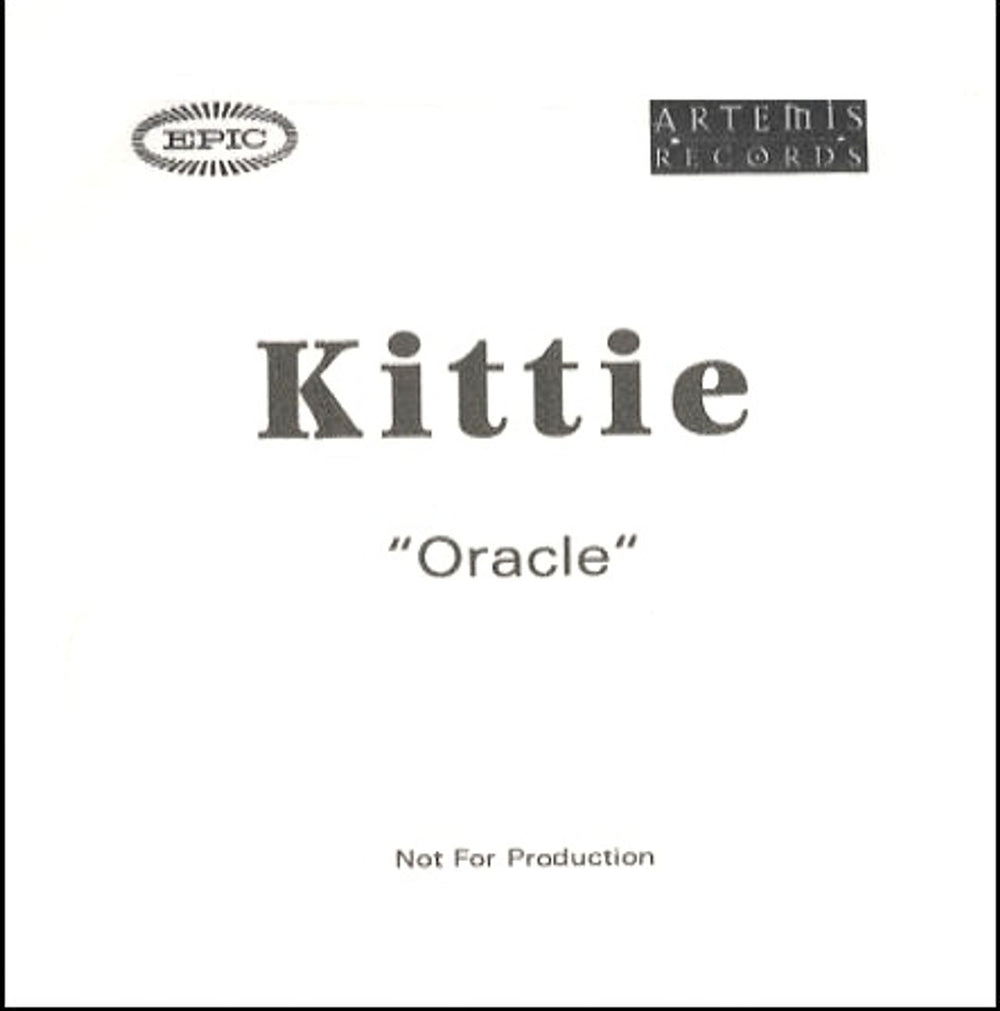 Kittie Oracle - album UK Promo CD-R acetate CDR ACETATE