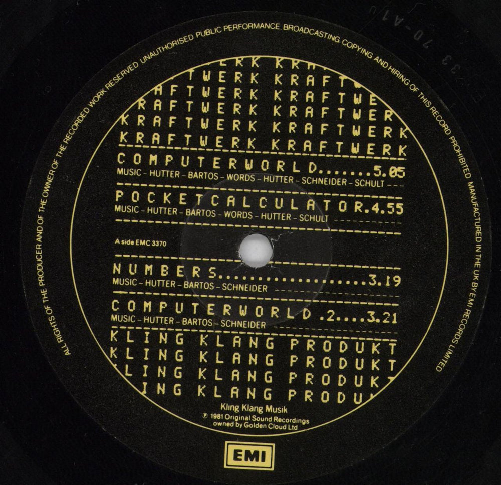 Kraftwerk Computer World - VG UK vinyl LP album (LP record) KRALPCO817305
