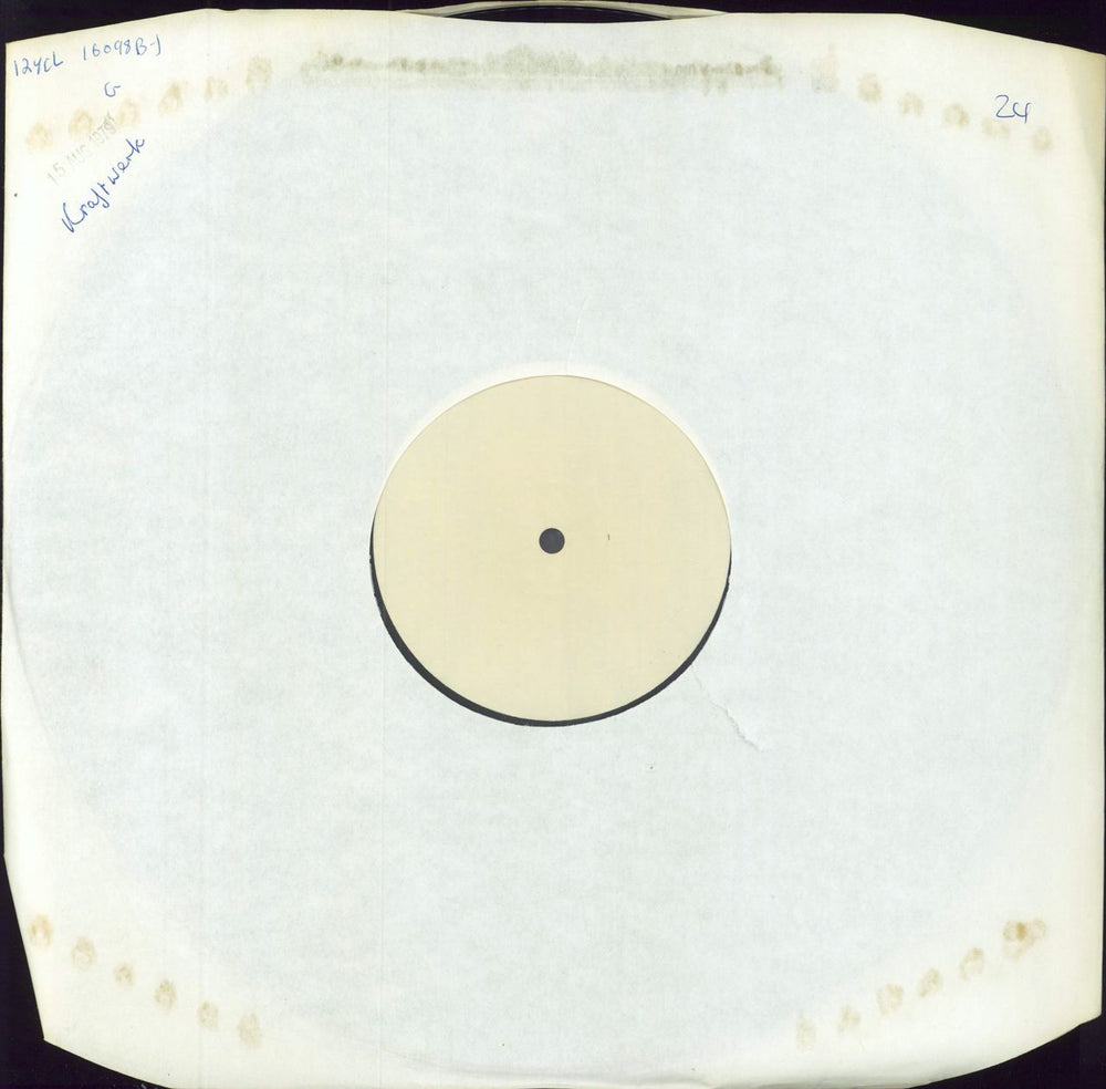 Kraftwerk Europe Endless - 1-sided Test Pressing UK 12" vinyl single (12 inch record / Maxi-single) 12YCL16098