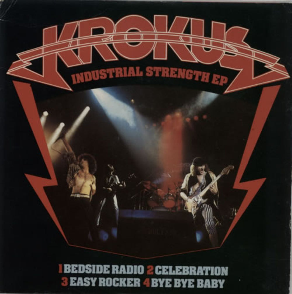 Krokus Industrial Strength EP UK 7" vinyl single (7 inch record / 45) ARO258