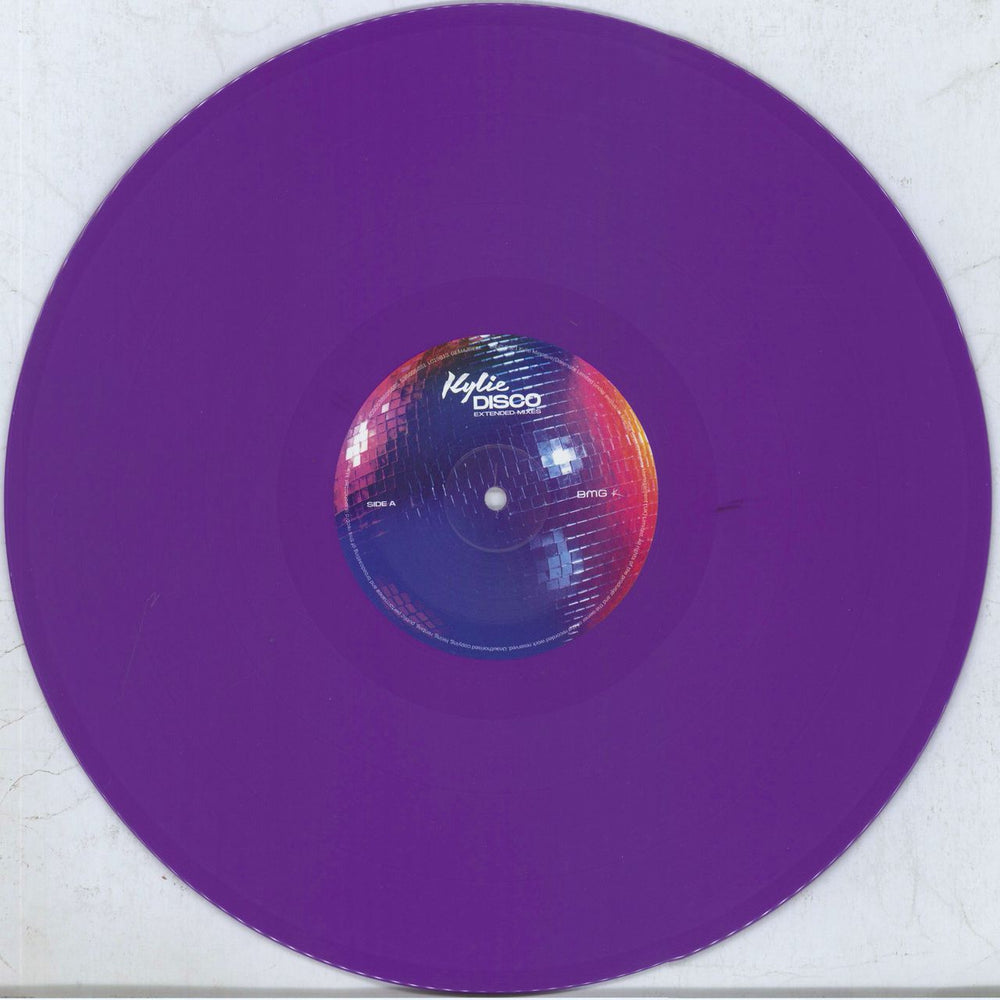 Kylie Minogue Disco: Extended Mixes - Purple Vinyl + Rainbow Laminate Sleeve UK 2-LP vinyl record set (Double LP Album) KYL2LDI819081