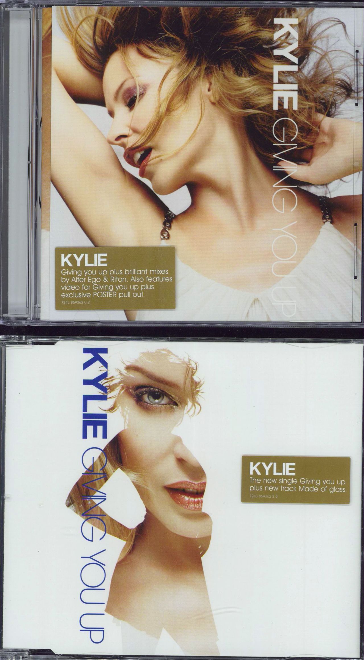 Kylie Minogue Giving You Up + Poster UK 2-CD single set (Double CD single) CDR/S6661