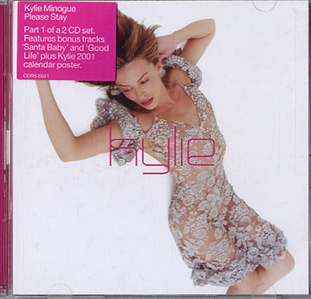 Kylie Minogue Please Stay + Poster UK 2-CD single set (Double CD single) CDR/S6551