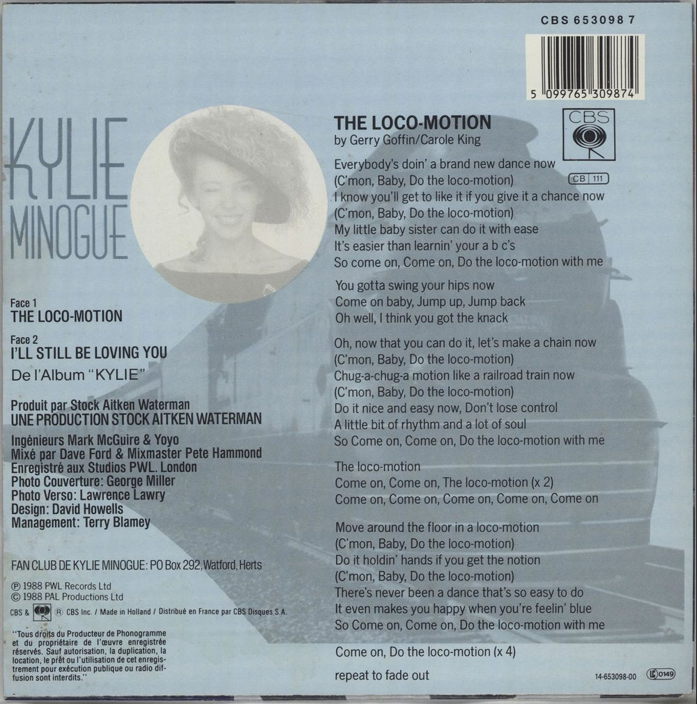 Kylie Minogue The Locomotion French 7" vinyl single (7 inch record / 45) KYL07TH203354