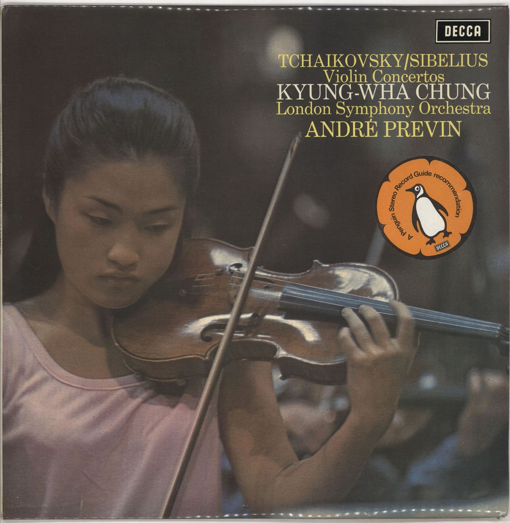 Kyung-Wha Chung Tchaikovsky/Sibelius : Violin Concertos - Stickered Sleeve UK vinyl LP album (LP record) SXL6493