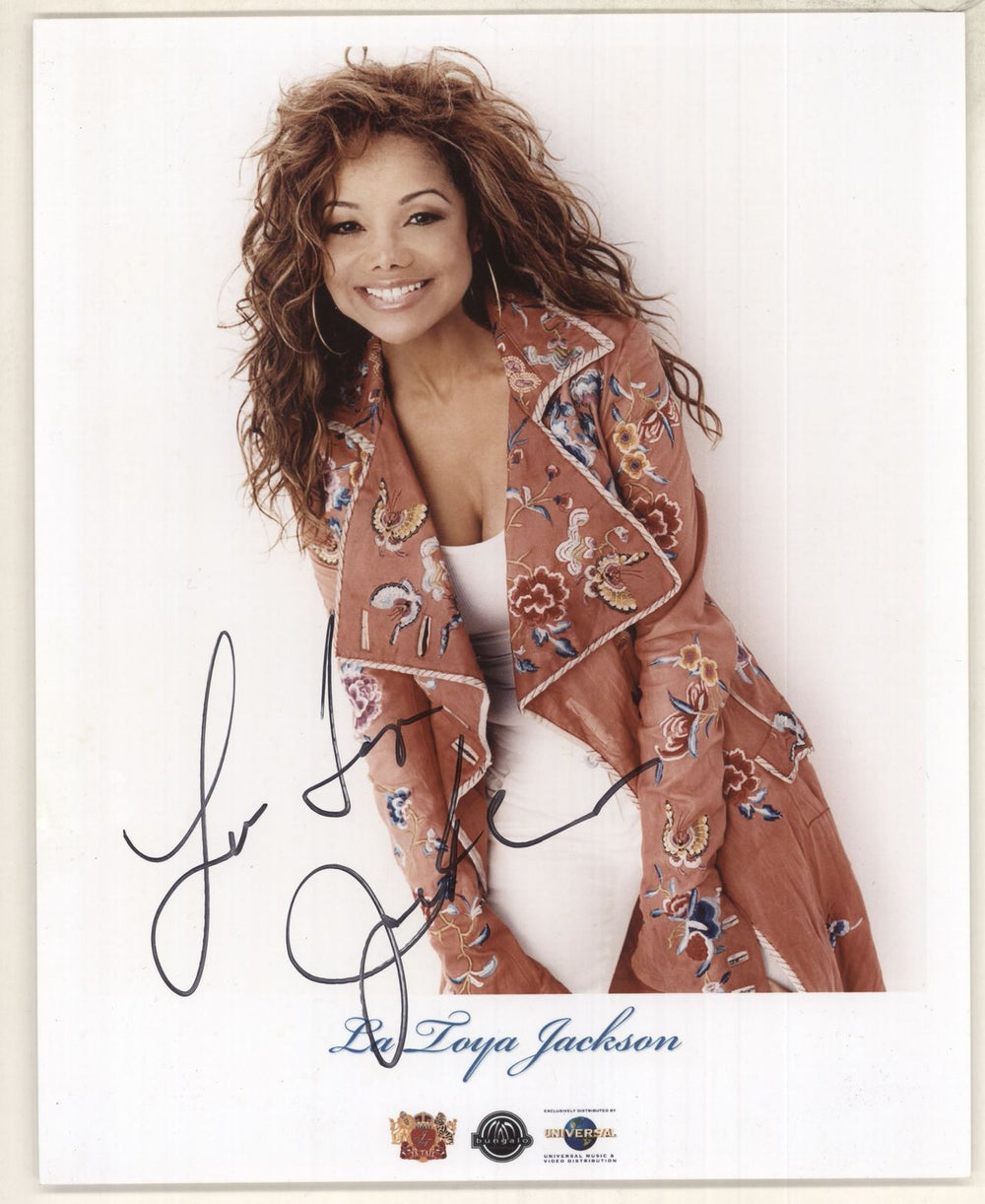 La Toya Jackson Autographed Photograph UK photograph SIGNED PHOTO