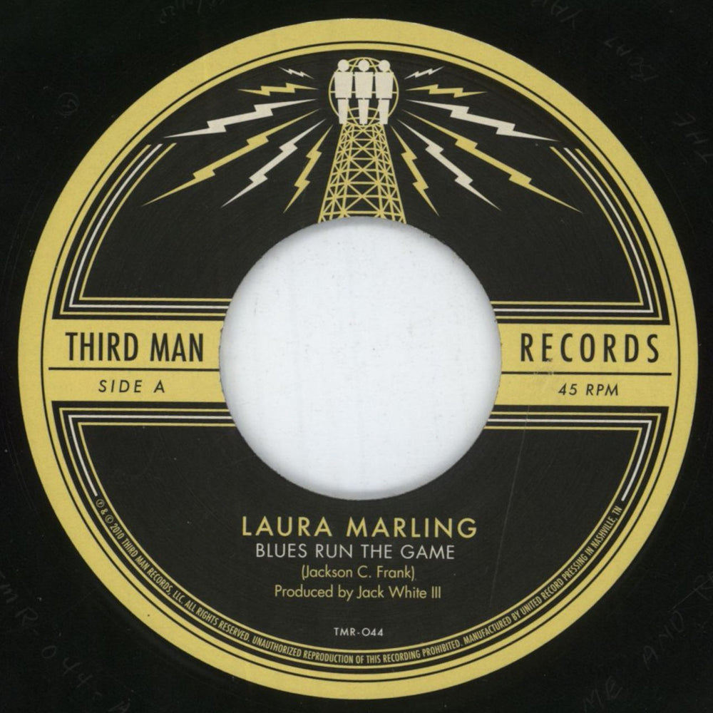 Laura Marling Blues Run The Game US 7" vinyl single (7 inch record / 45) LML07BL601702