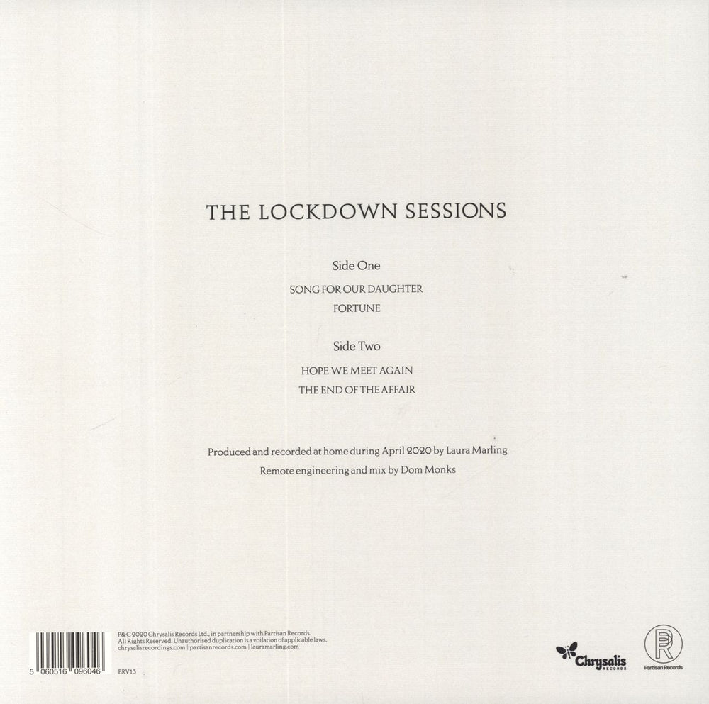 Laura Marling The Lockdown Sessions UK 10" vinyl single (10 inch record) 5060516096046