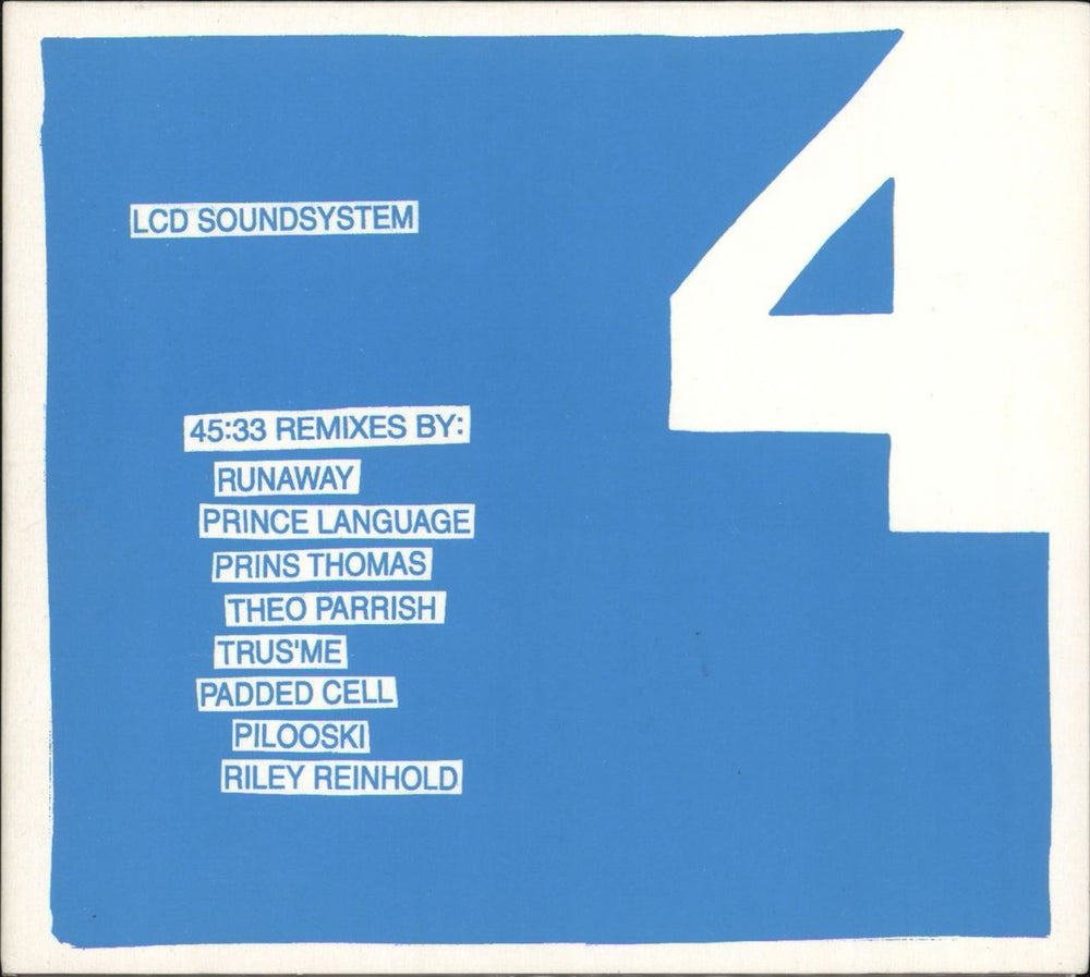 LCD Soundsystem 45:33 Remixes UK CD album (CDLP) DFAEMI2233