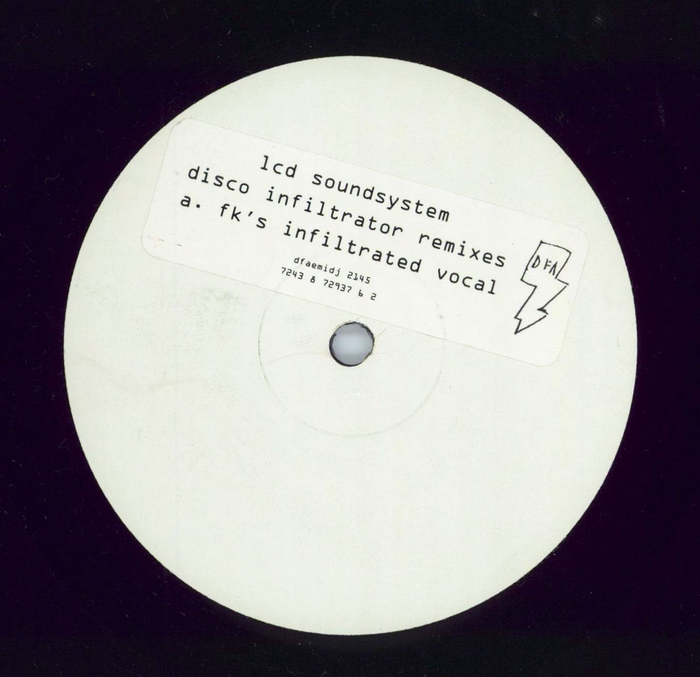 LCD Soundsystem Disco Infiltrator (Remixes) UK Promo 12" vinyl single (12 inch record / Maxi-single) DFAEMIDJ2145
