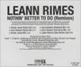 Leann Rimes Nothin' Better To Do - Remixes US Promo CD single (CD5 / 5") CURBD2063