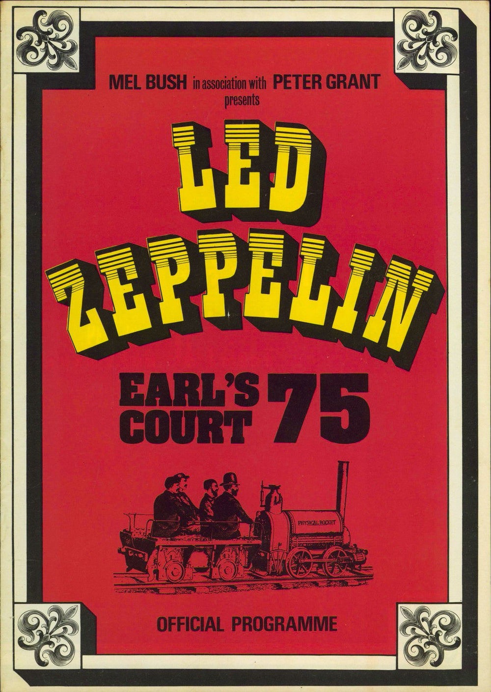 Led Zeppelin Earl's Court 75 + 17th Ticket UK tour programme TOUR PROGRAMME