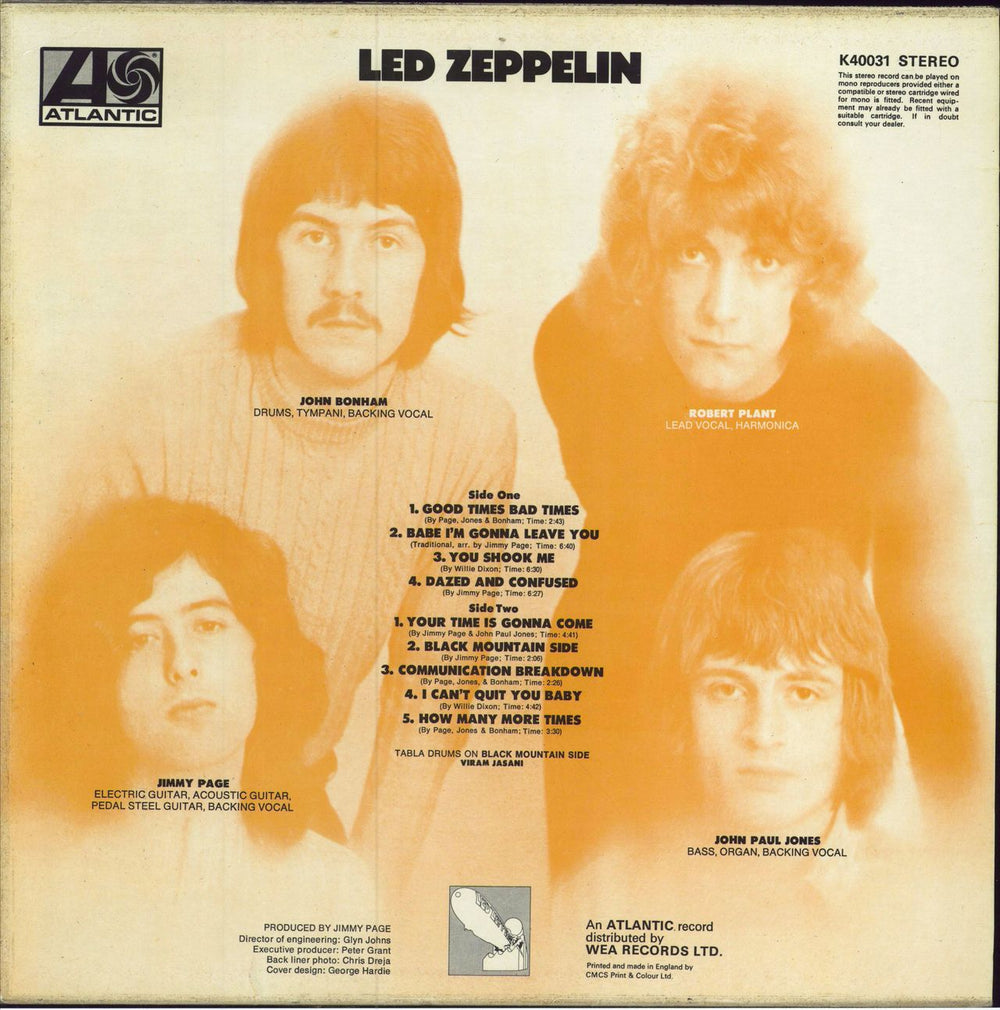 Led Zeppelin Led Zeppelin - 9th UK vinyl LP album (LP record)