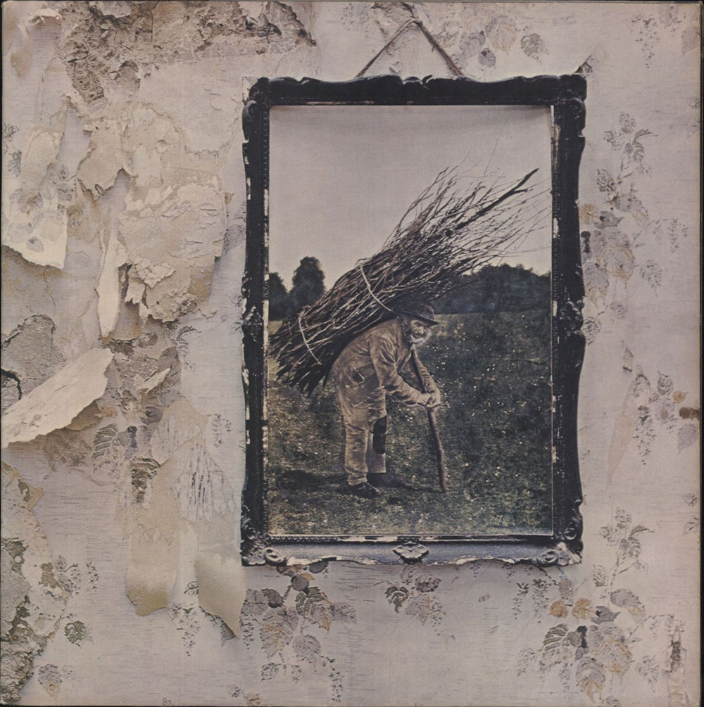 Led Zeppelin Led Zeppelin IV - 4th - Overstickered Label - Crossed out B UK vinyl LP album (LP record) 2401012