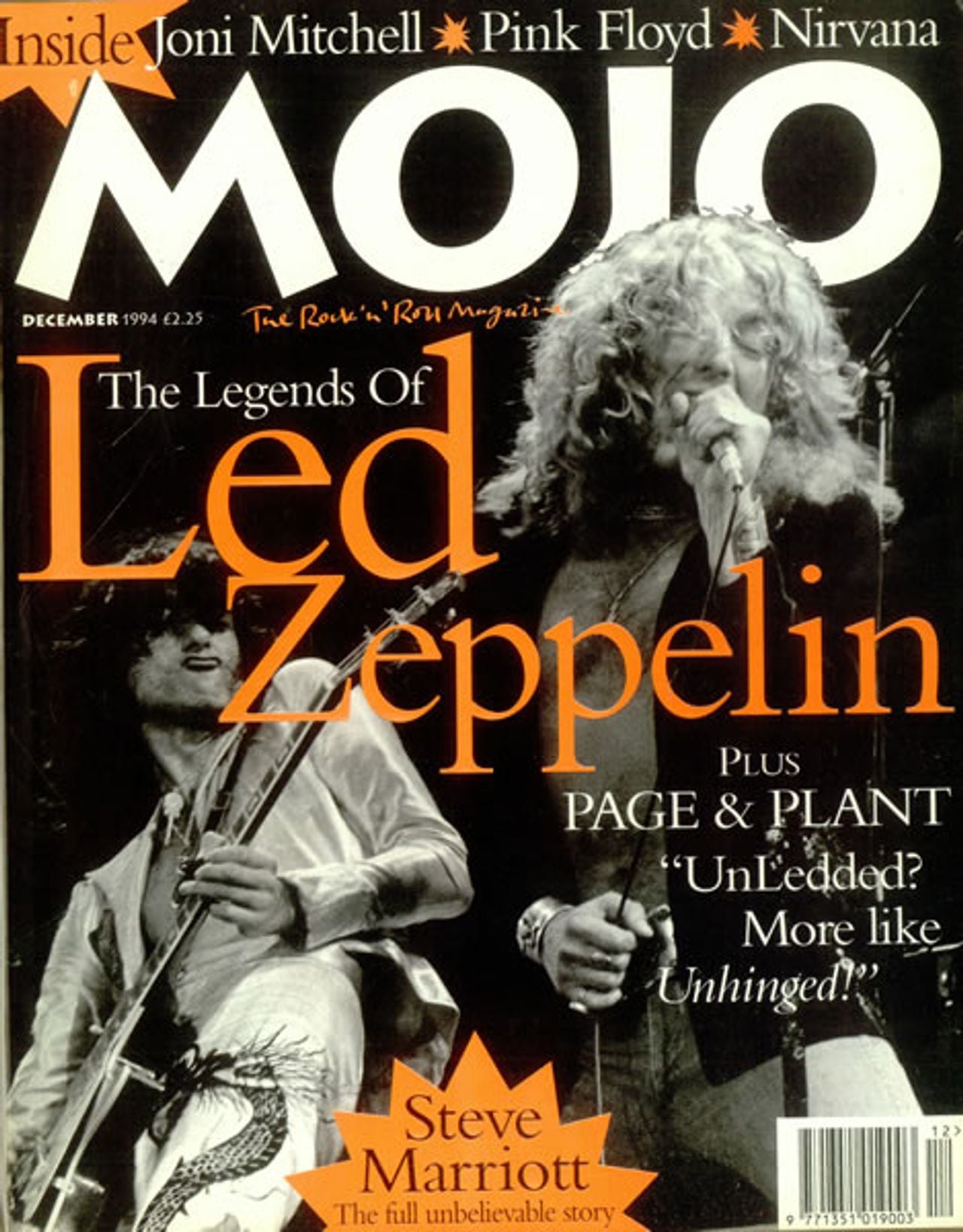 Led Zeppelin Mojo - Issue 12 UK magazine DECEMBER 1994