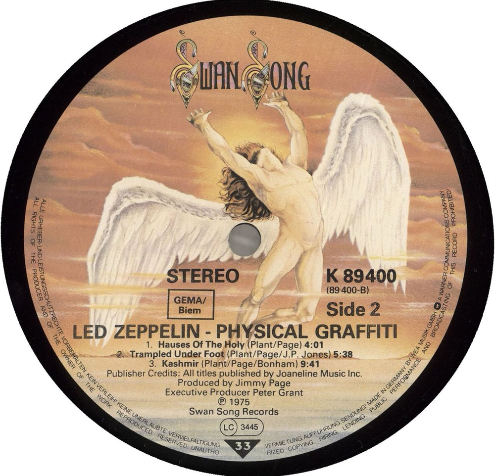 Led Zeppelin Physical Graffiti - 80s Two Misspellings German 2-LP 