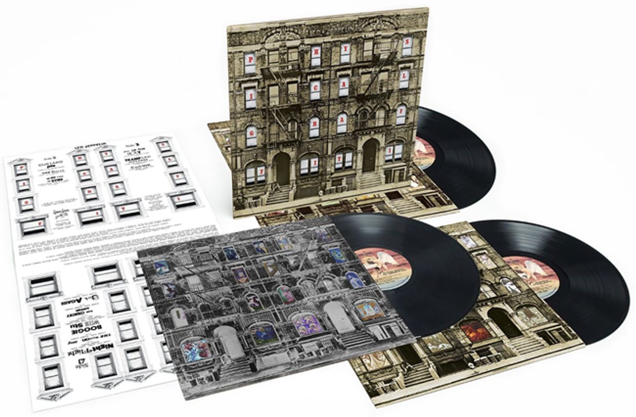 Led Zeppelin Physical Graffiti Deluxe 180gm Sealed Uk 3 Lp Vinyl —