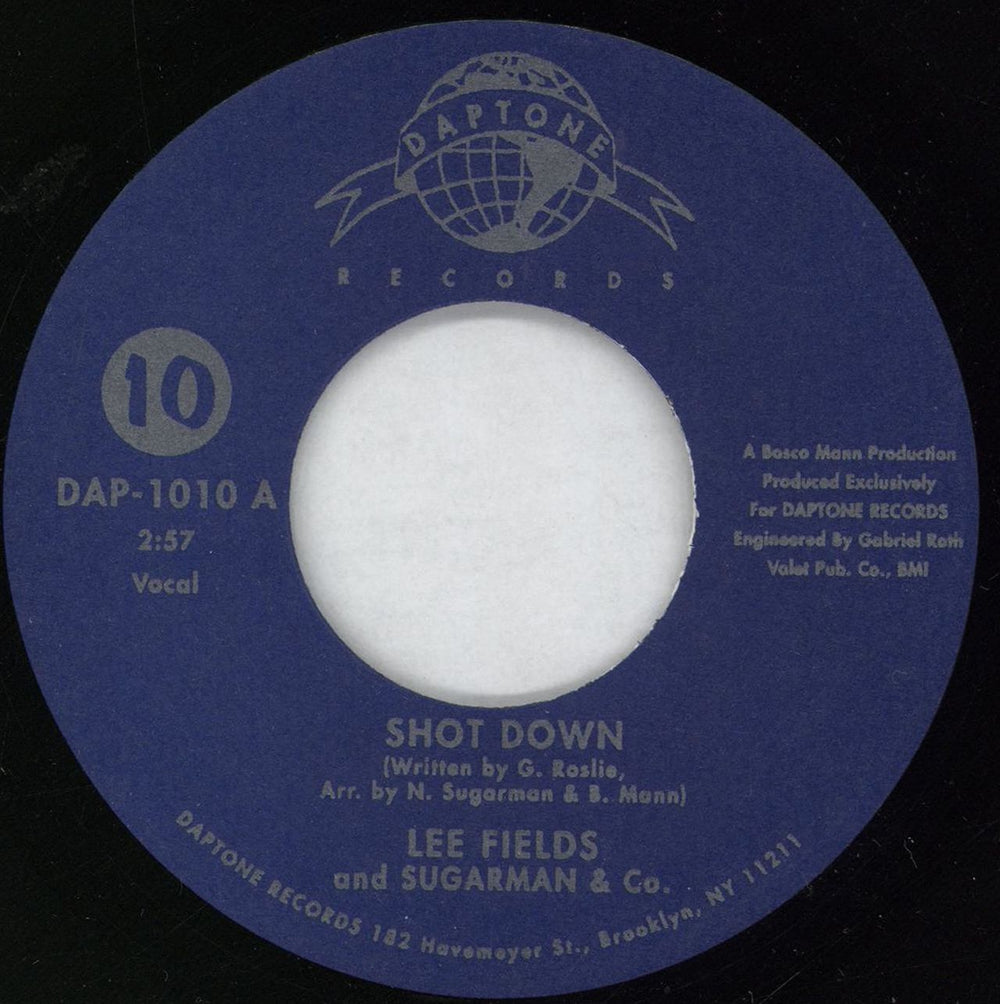 Lee Fields Shot Down US 7" vinyl single (7 inch record / 45) DAP-1010