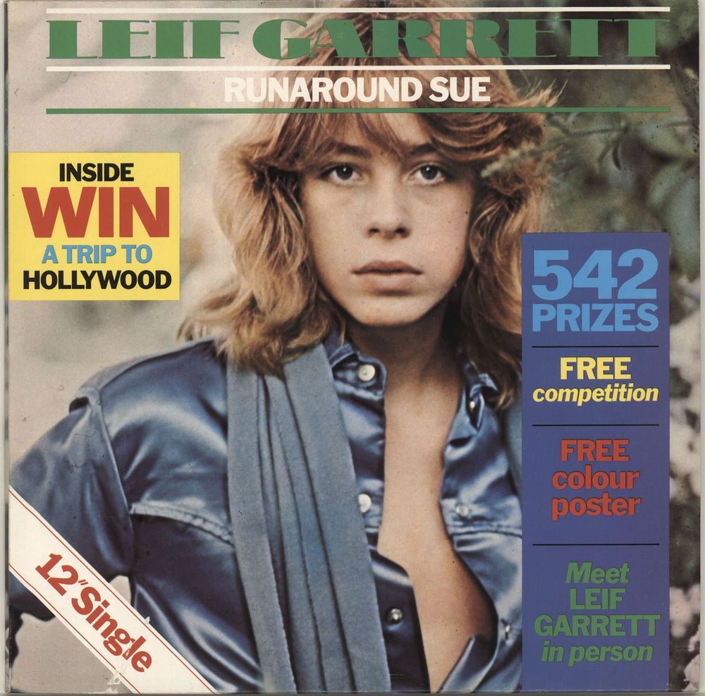 Leif Garrett Runaround Sue - P/S + Poster UK 12" vinyl single (12 inch record / Maxi-single) K11090