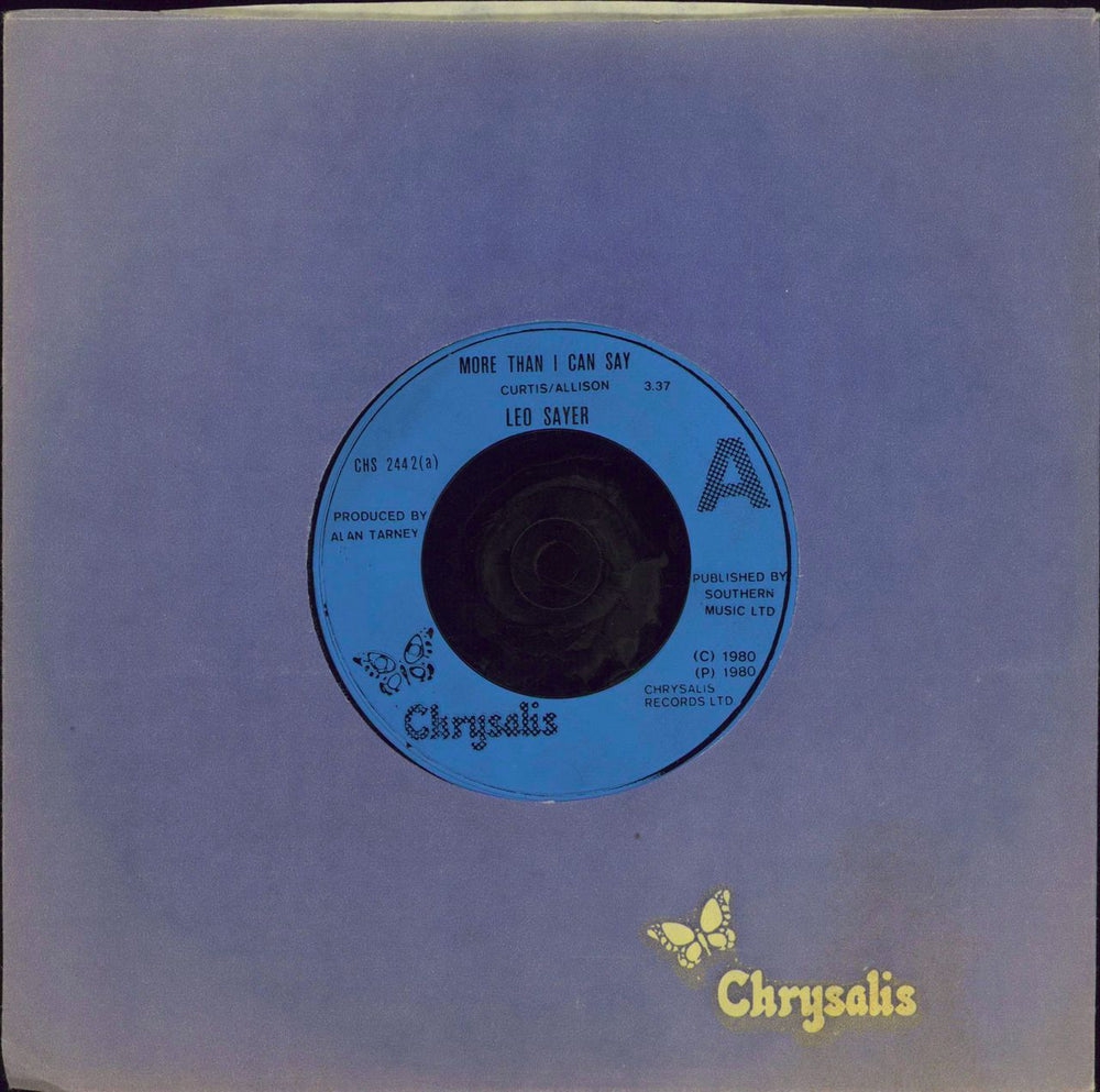 Leo Sayer More Than I Can Say UK 7" vinyl single (7 inch record / 45) CHS2442