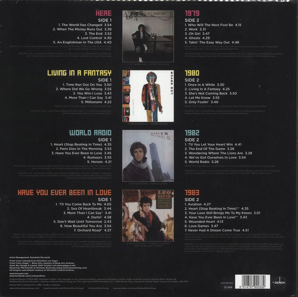 Leo Sayer The Fantasy Years - Clear Vinyl UK Vinyl Box Set 5014797900332