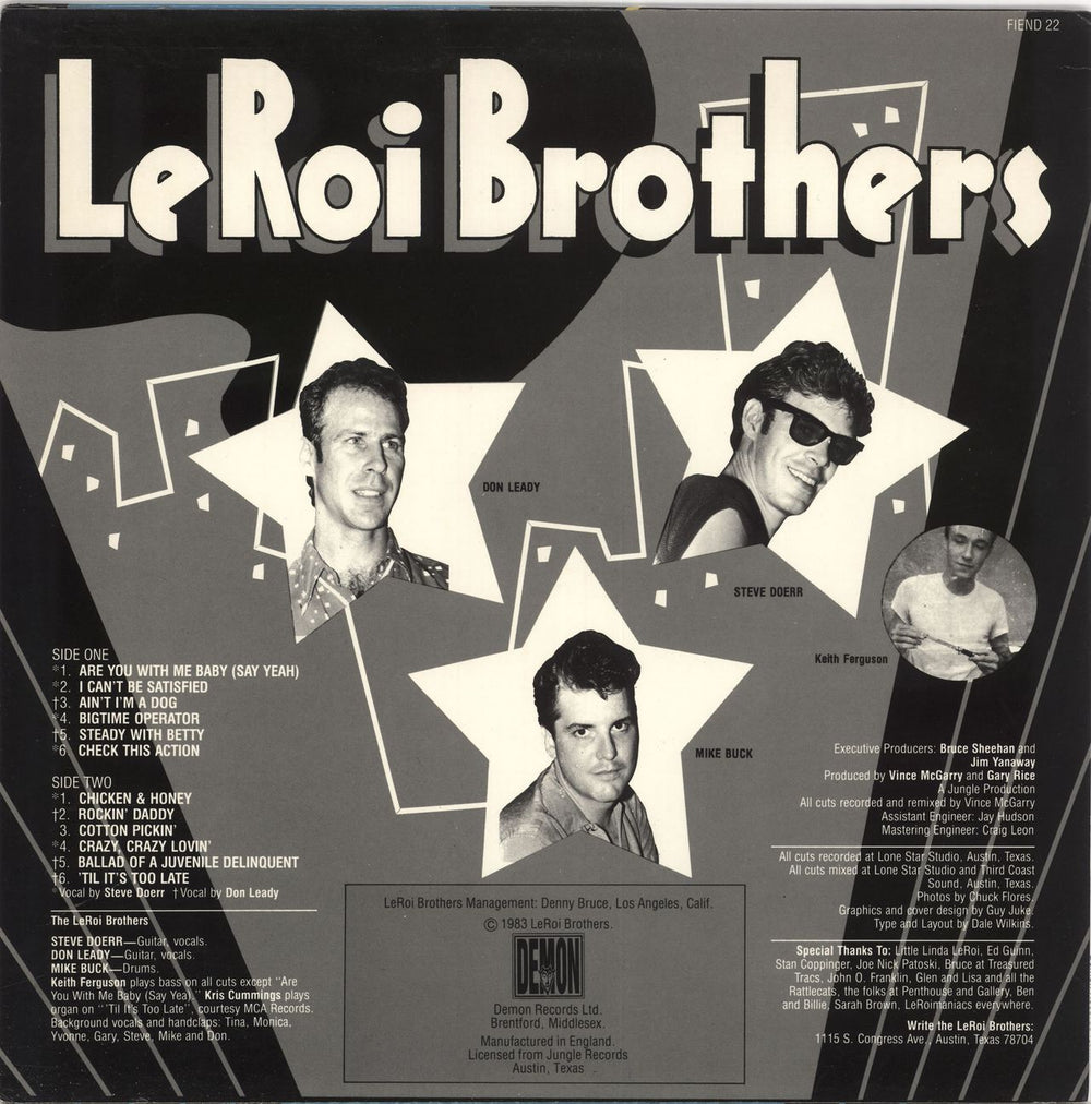 Leroi Brothers Check This Action UK vinyl LP album (LP record)