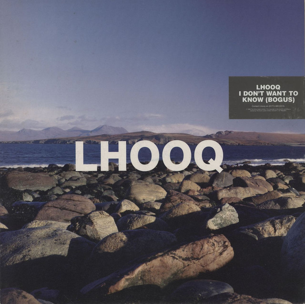 Lhooq I Don't Want To Know (Bogus) UK Promo 12" vinyl single (12 inch record / Maxi-single) ECDJ571