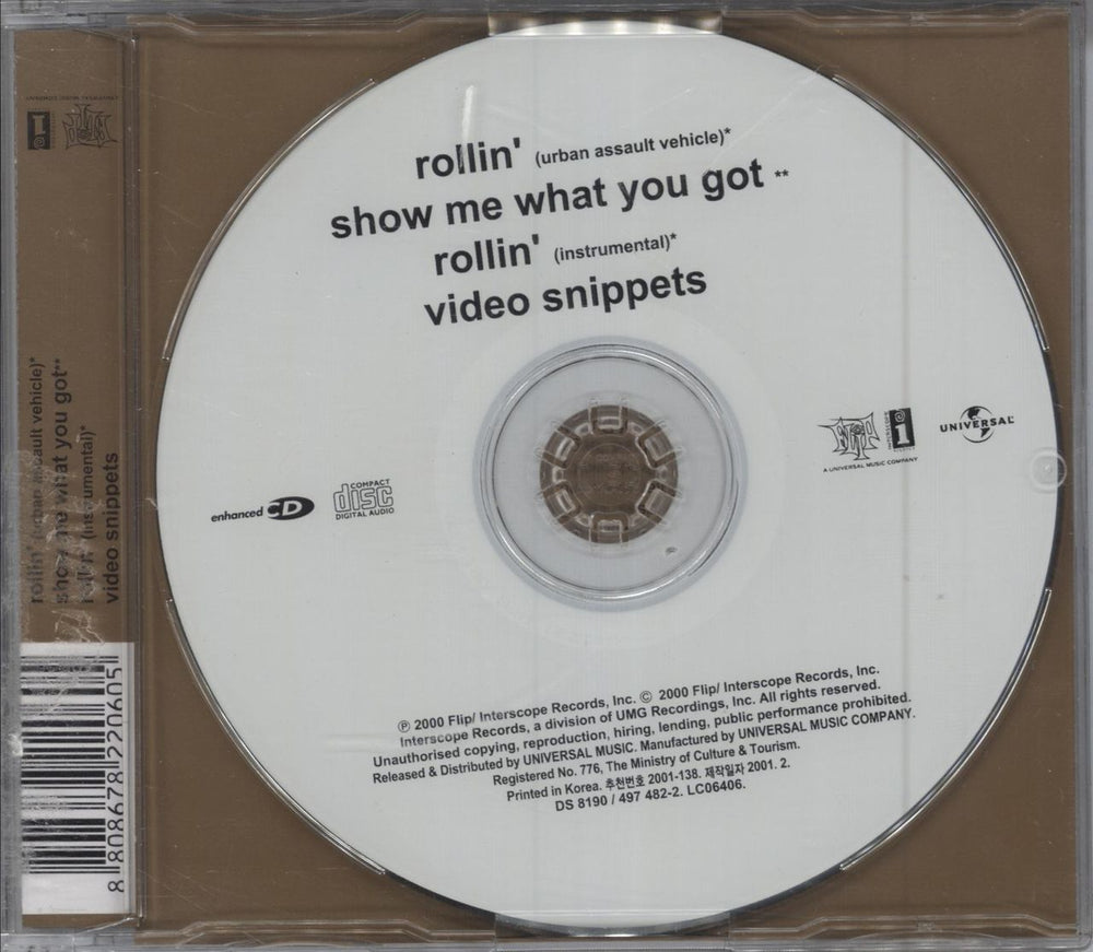 Limp Bizkit Rollin' - sealed Korean CD single (CD5 / 5") BZKC5RO188700