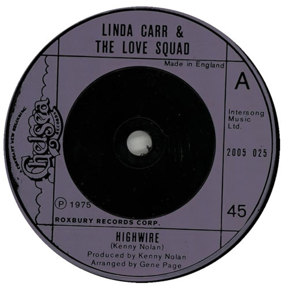 Linda Carr & The Love Squad Highwire UK 7" vinyl single (7 inch record / 45) 2005025