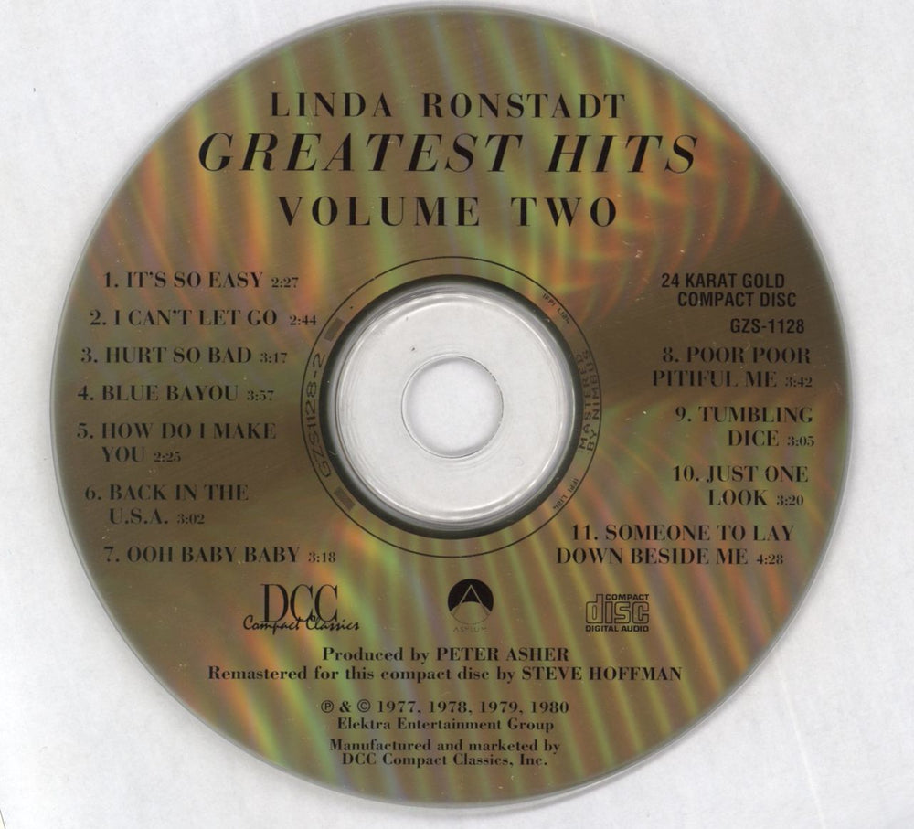 Linda Ronstadt Greatest Hits Volume Two US CD album (CDLP) 010963112825