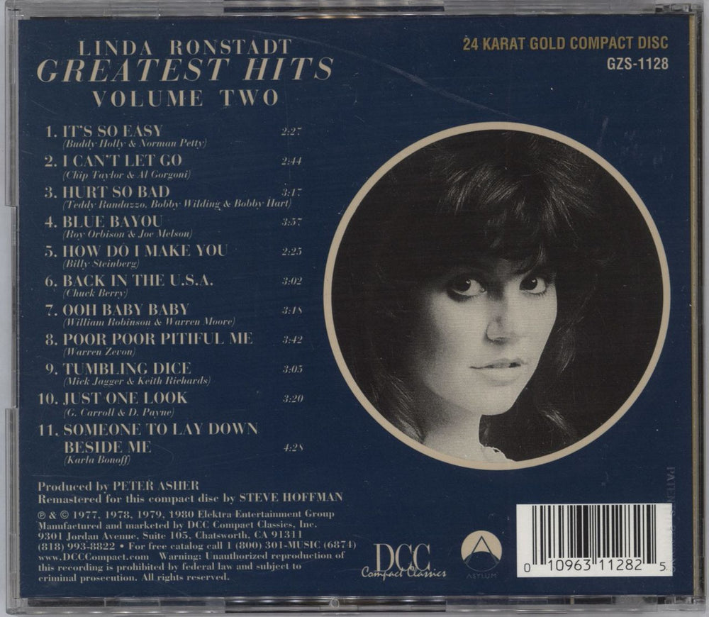 Linda Ronstadt Greatest Hits Volume Two US CD album (CDLP) LIRCDGR815022