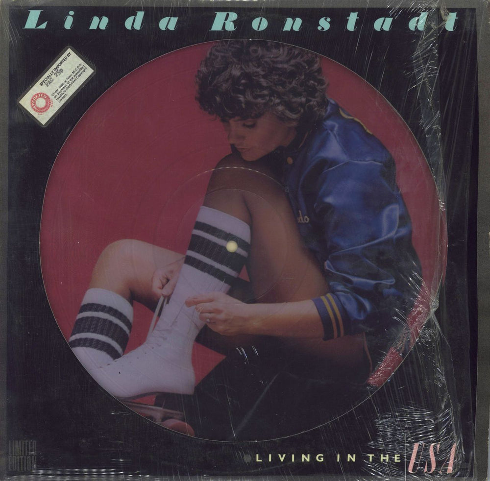 Linda Ronstadt Living In The USA + Shrink US picture disc LP (vinyl picture disc album) DP401