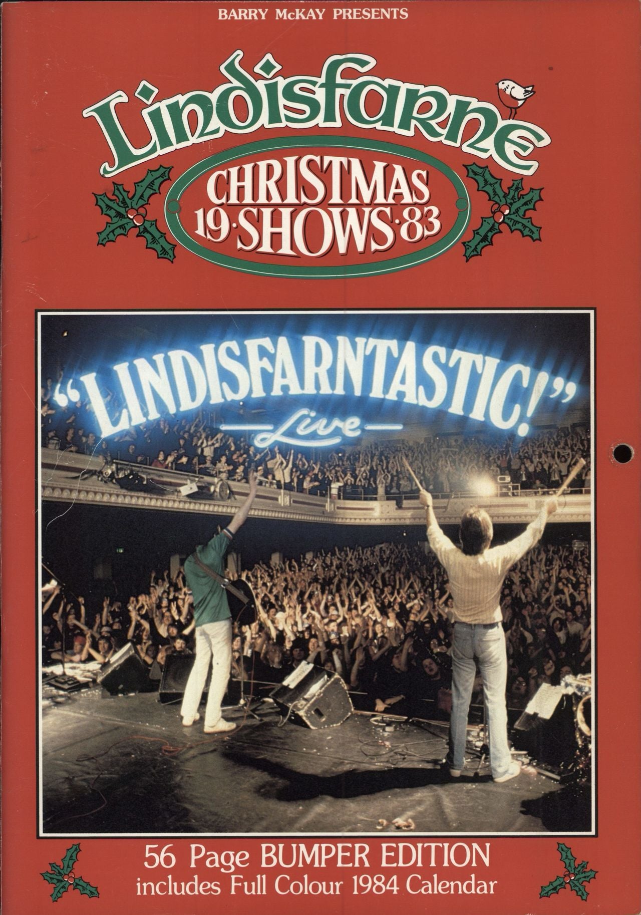 Lindisfarne Christmas 19 Shows 83  + ticket stub UK tour programme TOUR PROGRAMME
