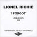 Lionel Richie I forgot UK Promo CD-R acetate CDR ACETATE