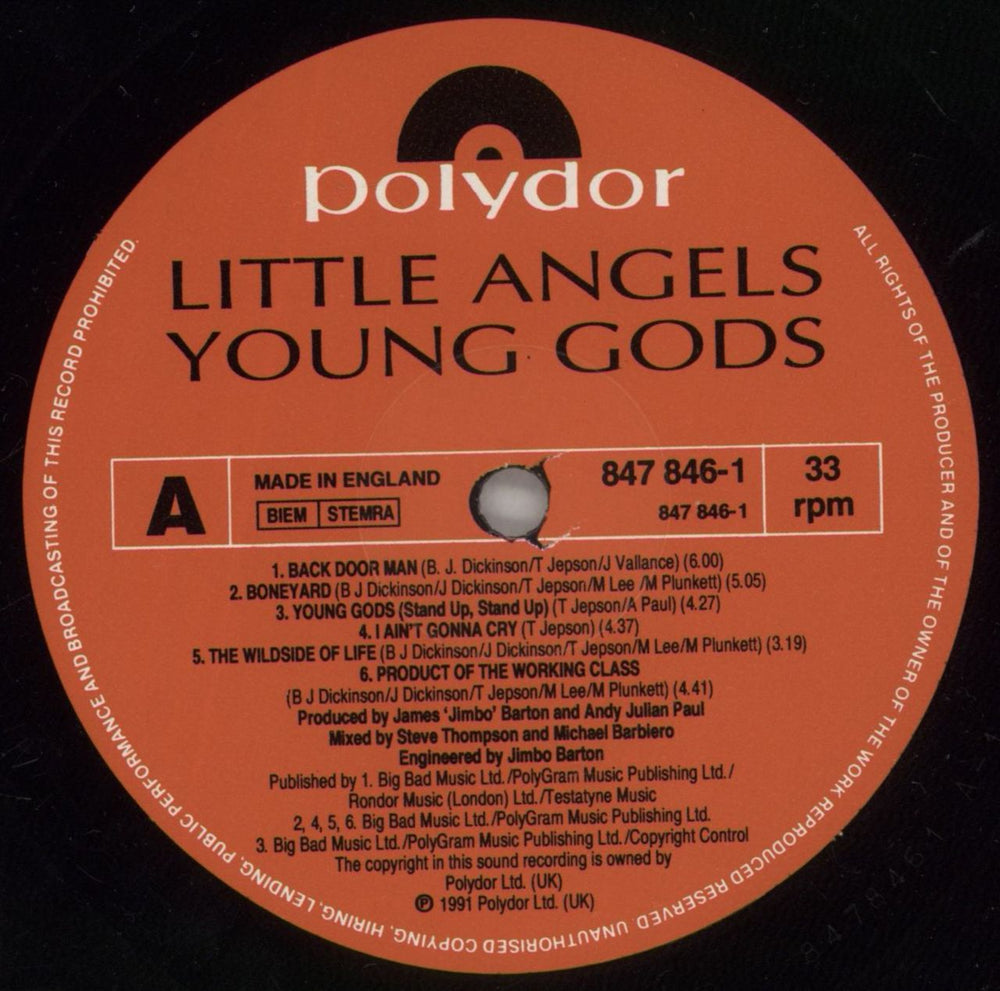 Little Angels Young Gods UK vinyl LP album (LP record) LITLPYO565531