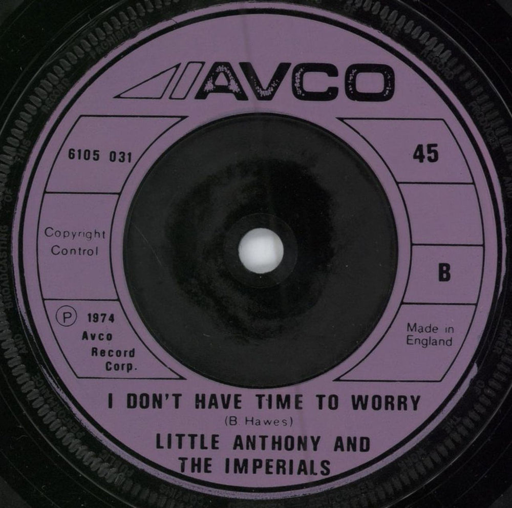 Little Anthony And The Imperials La La La At The End UK 7" vinyl single (7 inch record / 45) A&I07LA784191