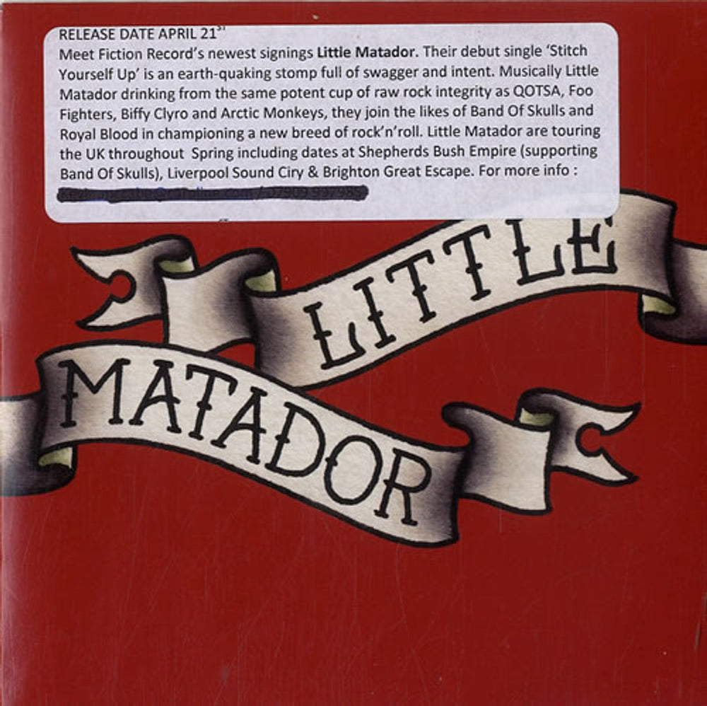 Little Matador Stitch Yourself Up UK Promo CD single (CD5 / 5") LM01