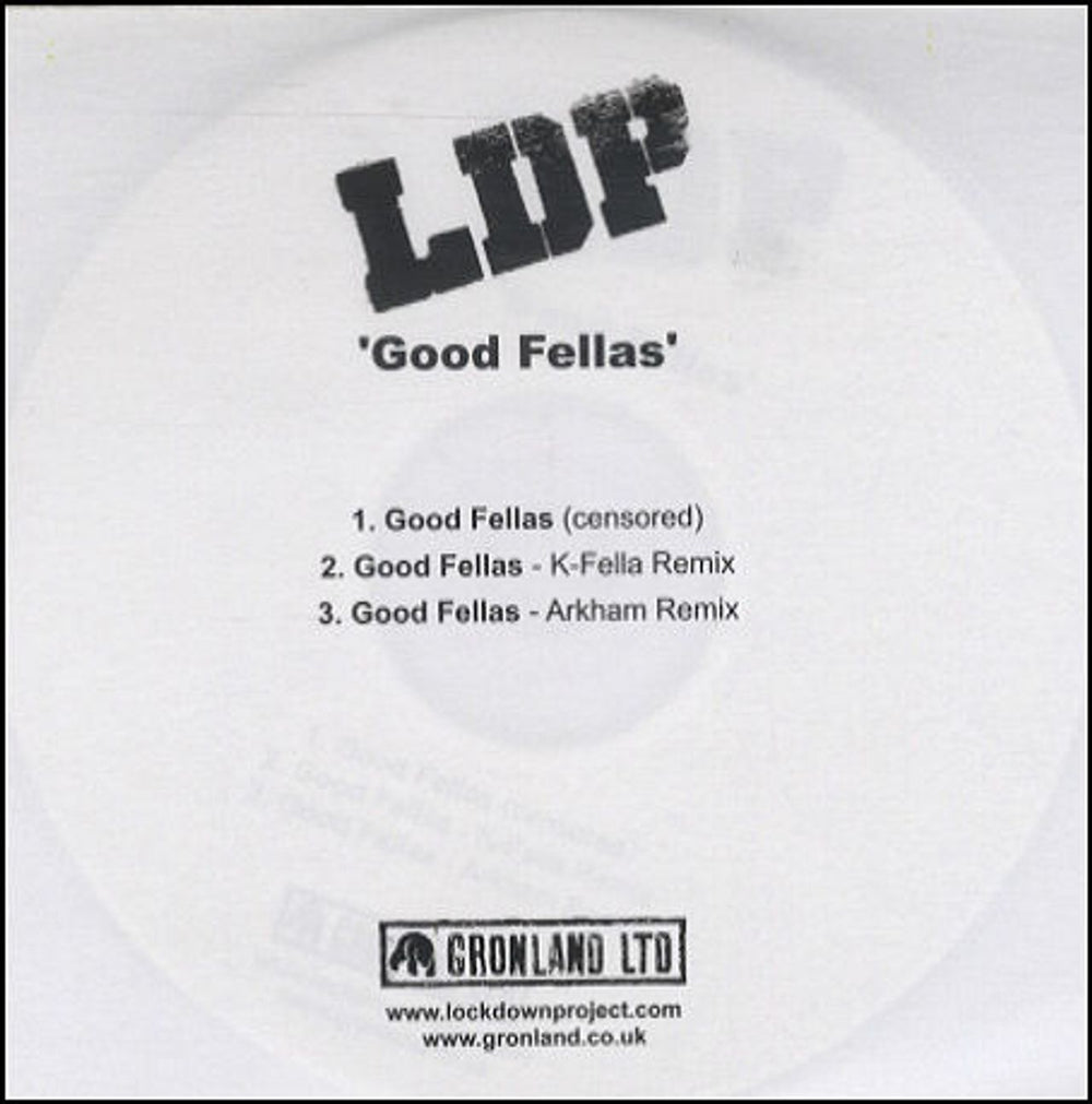 Lockdown Project Good Fellas UK Promo CD-R acetate CD-R ACETATE