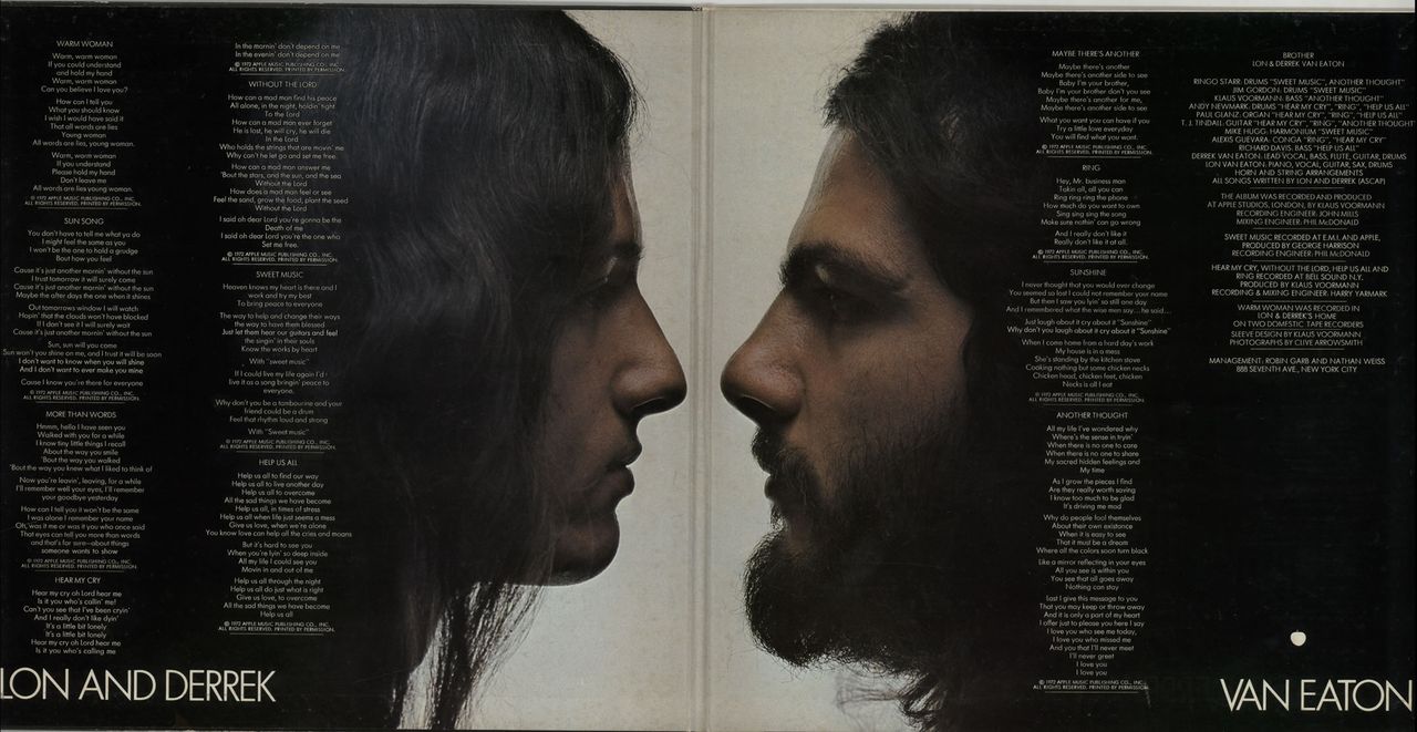 Lon & Derrek Van Eaton Brother - White label Japanese vinyl LP album (LP record) 1973