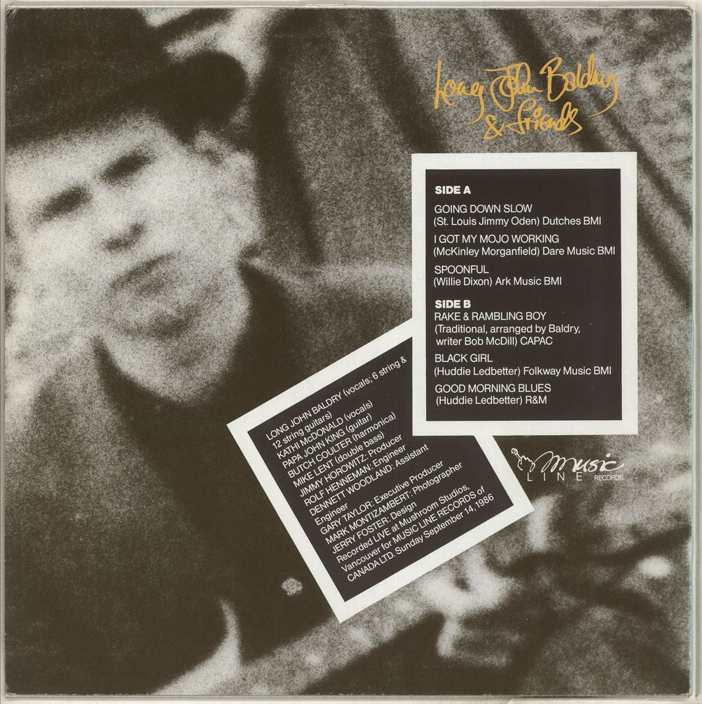 Long John Baldry Long John Baldry & Friends Canadian vinyl LP album (LP record) JBALPLO714009