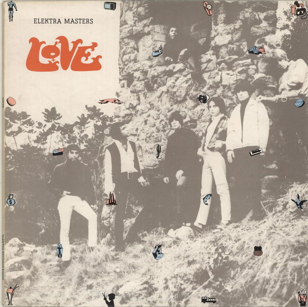 Love Elektra Masters UK vinyl LP album (LP record) K32002