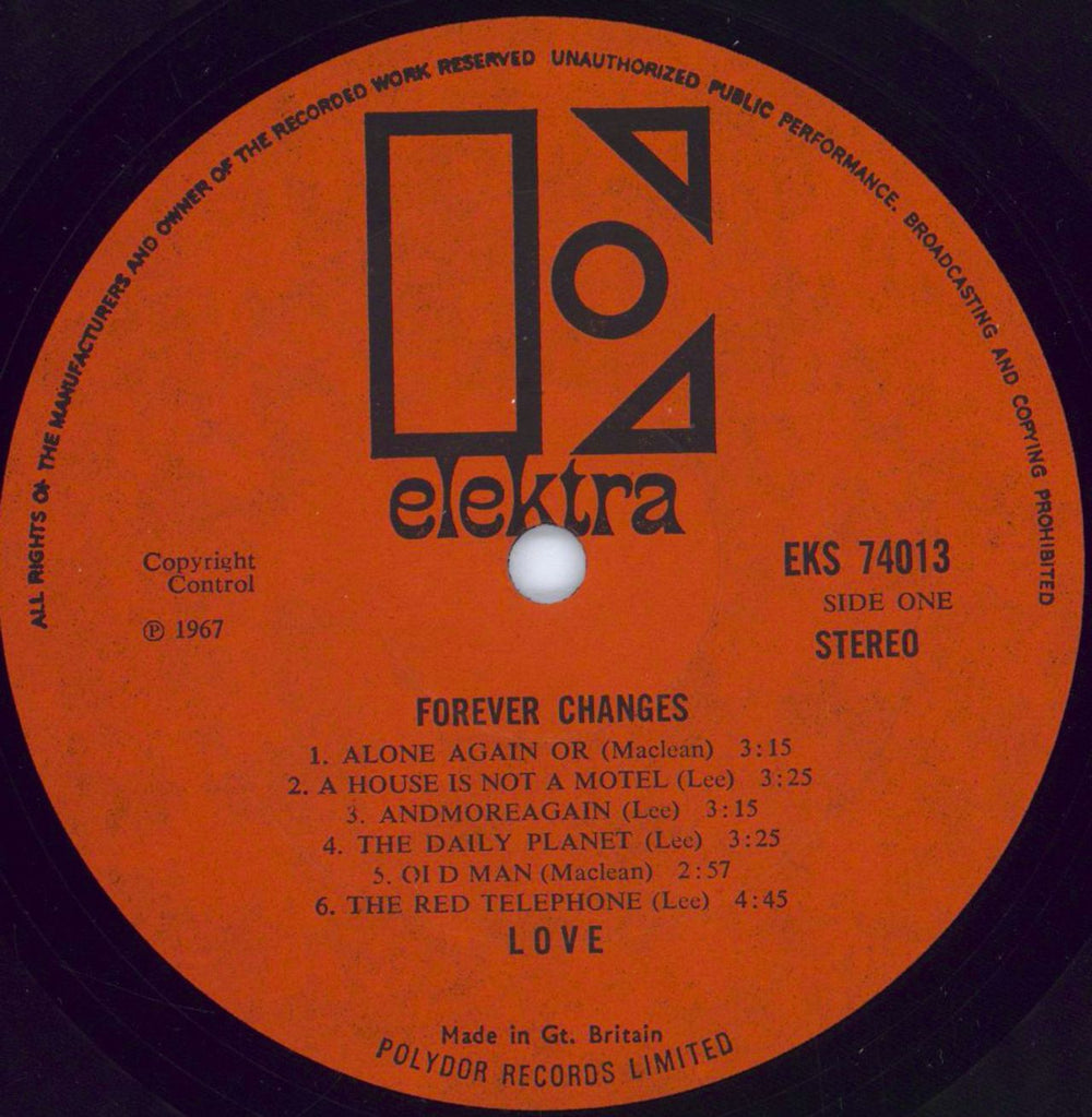 Love Forever Changes - 1st - VG UK vinyl LP album (LP record) LOVLPFO769274
