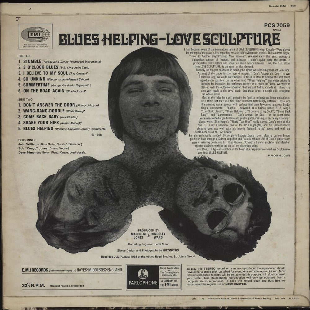 Love Sculpture Blues Helping - 1st - EX/VG UK vinyl LP album (LP record)