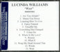 Lucinda Williams West US Promo CD-R acetate CDR ACETATE